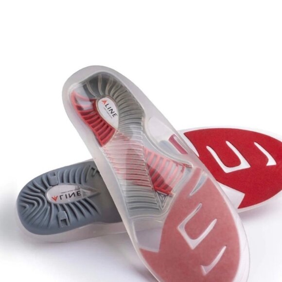 Aline Suspension Insoles Size P Men 6.5-7.5 Women 7.5-8.5 Red/Gray  NIP - Picture 1 of 6